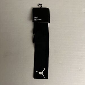 Nike JORDAN Dri-Fit Running Black & White Unisex Head Tie Headband NEW